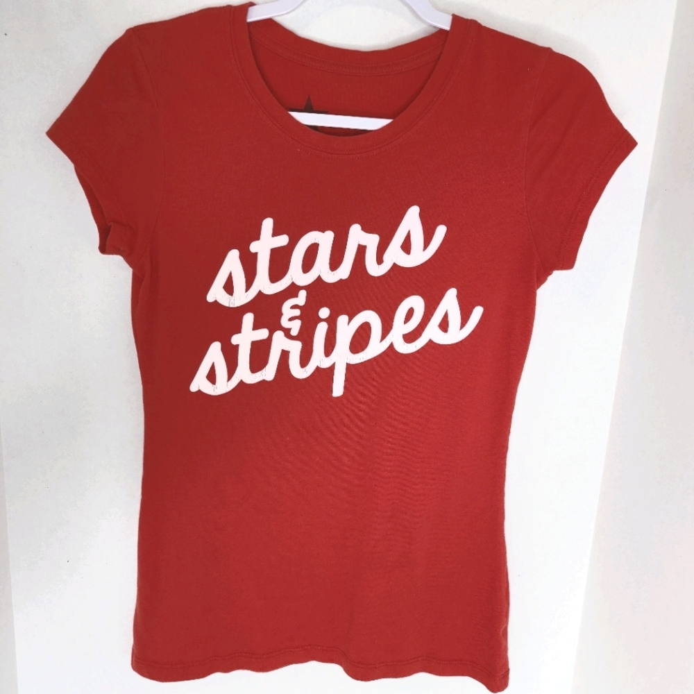 Stars & Stripes red tshirt USA 4th of July